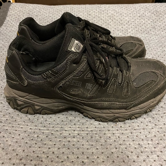 Skechers Steel Toe Cankton ST Work Relaxed Fit Sneakers - Men’s 9 w/ Insoles - Picture 5 of 15